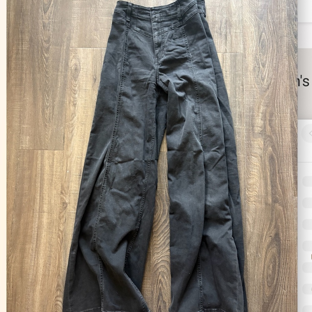 Wide Leg Black Free People Jeans